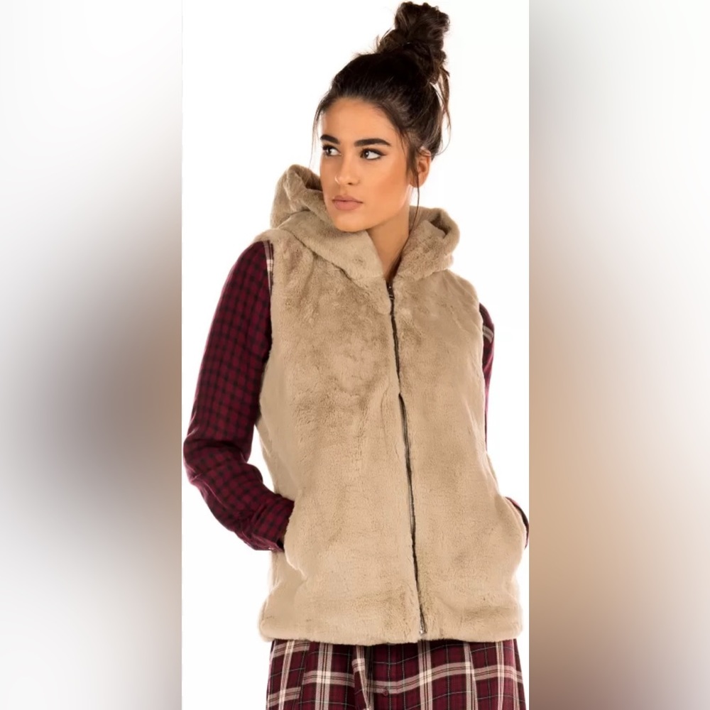 Faux fur vest